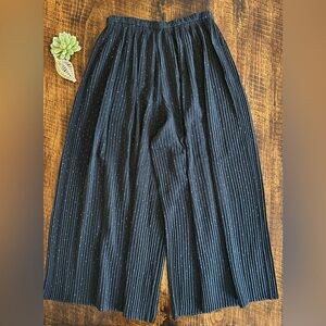Jeanne Marc | Vintage Speckled Micro Pleated Wide Leg Palazzo Pants, Size M